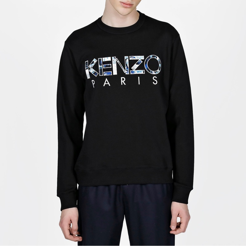 Kenzo Paris Streetwear Patchwork Logo Unisex Crewneck Sweatshirt - Size X-Small